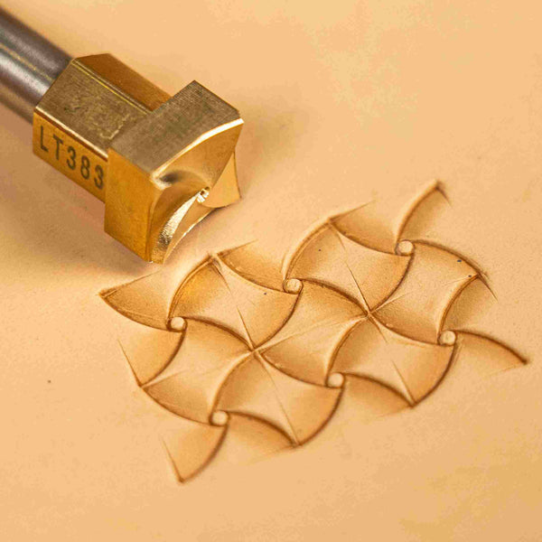 Geometric Leather Stamp – Pinwheel Design