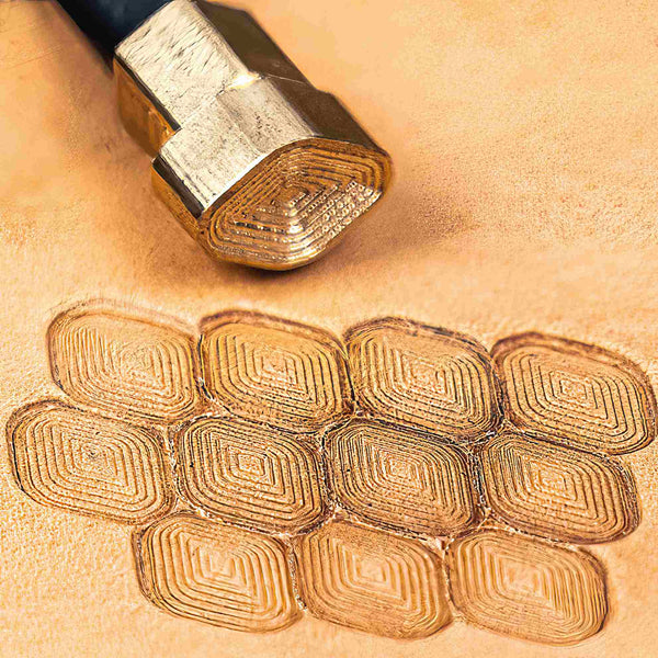 Geometric Leather Stamp – Diamond Cluster
