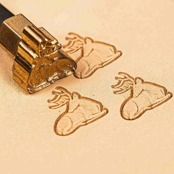Deer Leather Stamp – Antler Head
