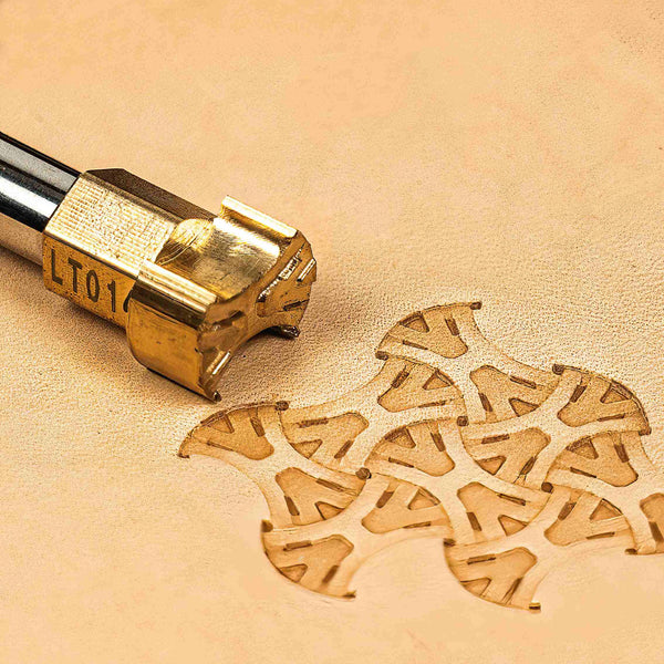 Geometric Leather Stamp – Interlocking Shapes