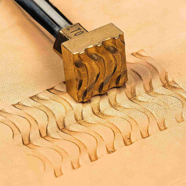 Pattern Leather Stamp – Wavy Lines