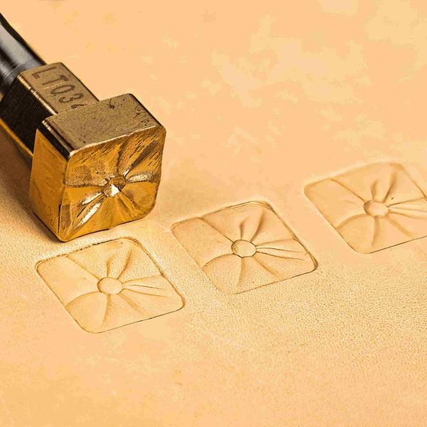 Geometric Leather Stamp – Square Petal