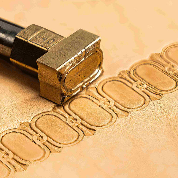 Pattern Leather Stamp – Oval Border