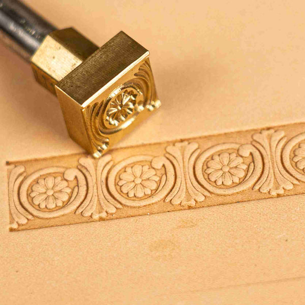 Flower Leather Stamp – Circular Border