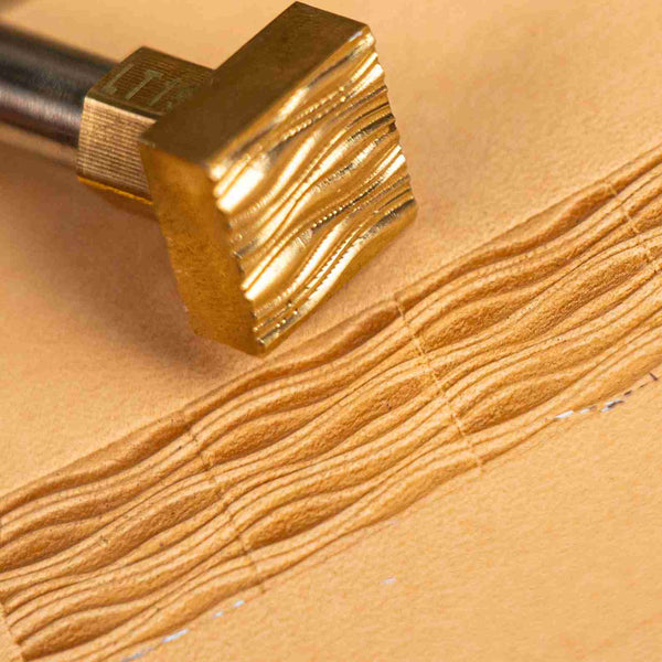 Pattern Leather Stamp – Wavy Lines