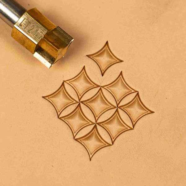 Geometric Leather Stamp – Diamond Tiles