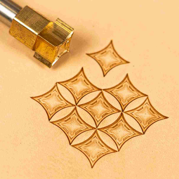 Geometric Leather Stamp – Diamond Tiles