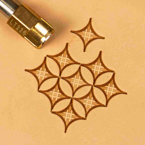 Geometric Leather Stamp – Cross Weave
