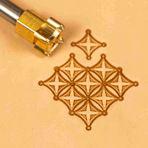 Geometric Leather Stamp – Diamond Cross