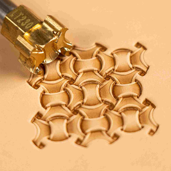 Pattern Leather Stamp – Interlocking Shapes