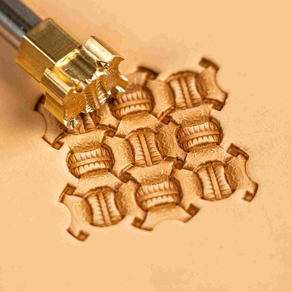 Pattern Leather Stamp – Geometric Block