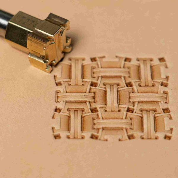 Basket Weave Leather Stamp