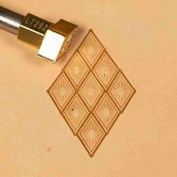 Geometric Leather Stamp – Sunburst Diamonds