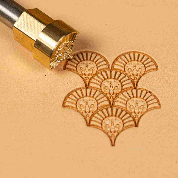 Pattern Leather Stamp – Fan Motif