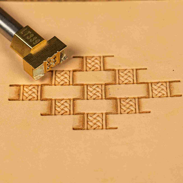 Basket Weave Leather Stamp – Diamond Arrangement