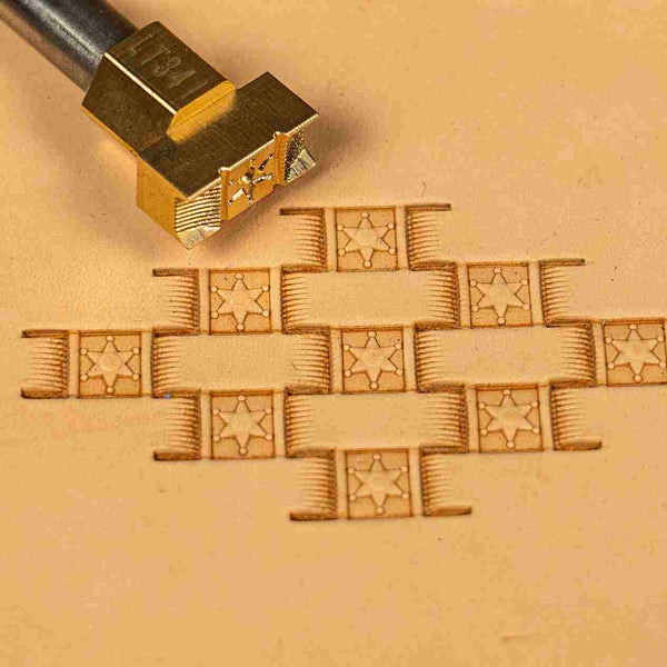 Basket Weave Leather Stamp – Sheriff Star