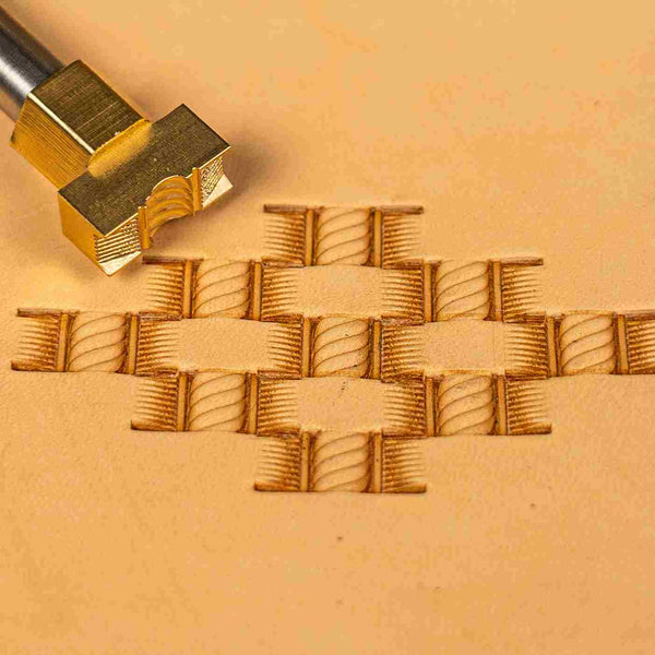 Basket Weave Leather Stamp – Diamond Shape
