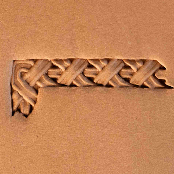 Basket Weave Leather Stamp – Corner Border
