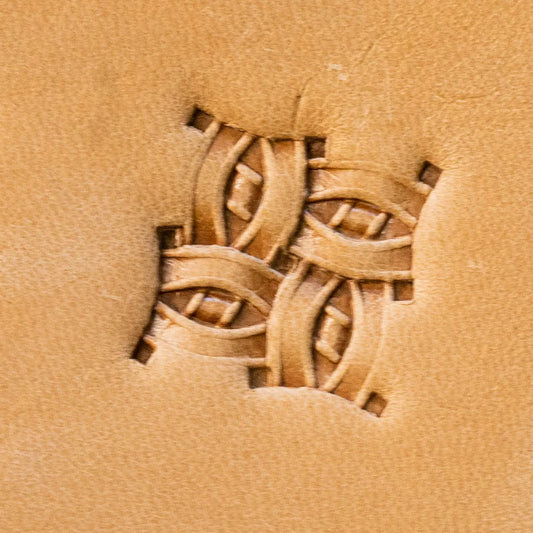 LT822 Basket Weave Leather Stamping Tool for Professional Crafters – Interlock Pattern Basket Weave 11x11mm (7/16" x 7/16")