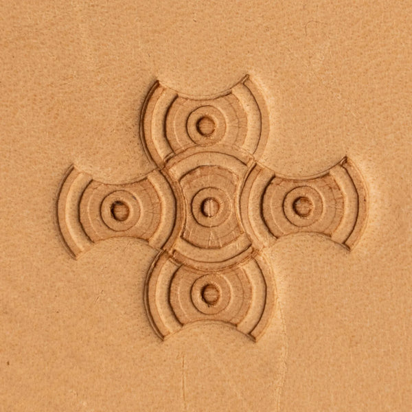Geometric Leather Stamp – Concentric Cross