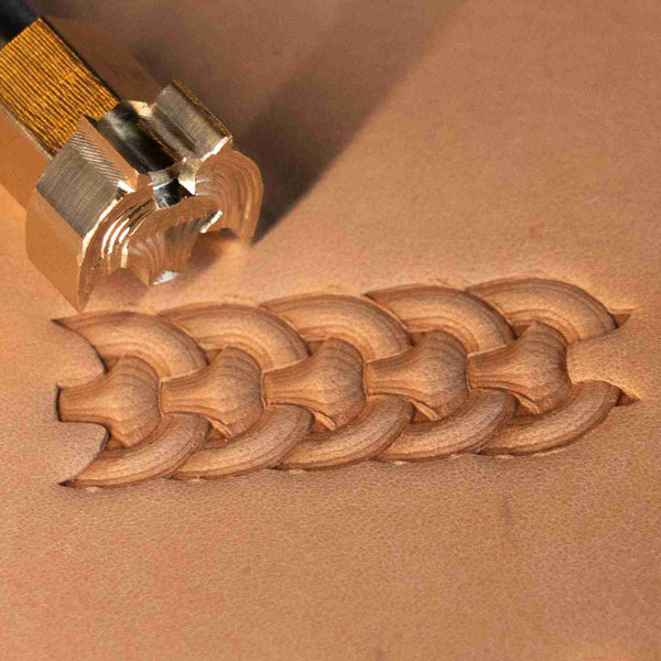 Basket Weave Leather Stamp
