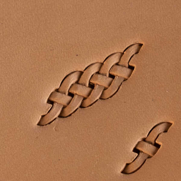 Basket Weave Leather Stamp – Interlaced Strip