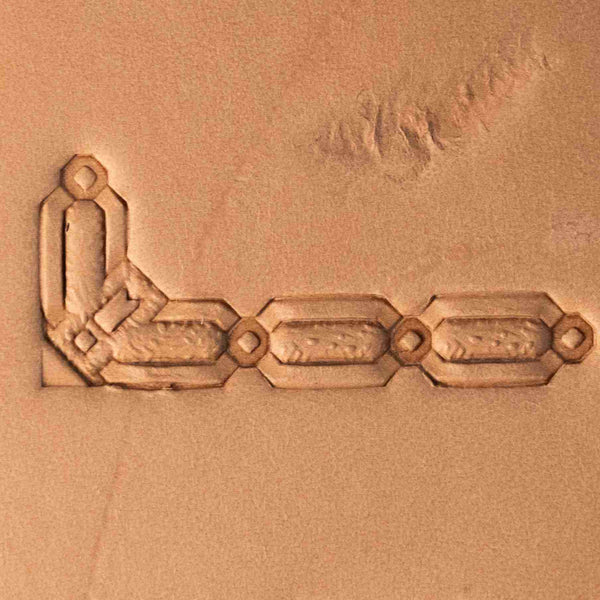 Geometric Leather Stamp – Chain Border