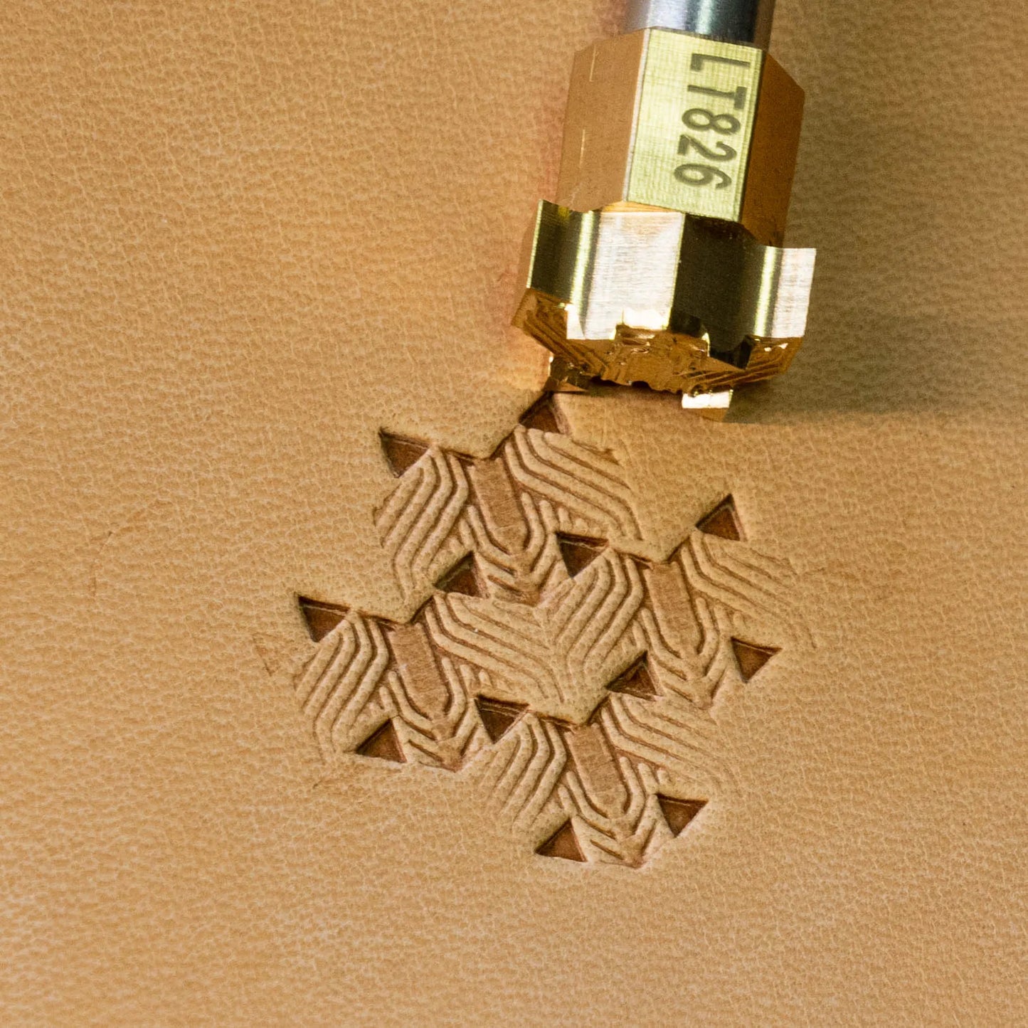 LT826 Geometric Leather Stamping Tool for Professional Crafters – Hex Tile Geometric 15x12mm (7/12" x 7/15")