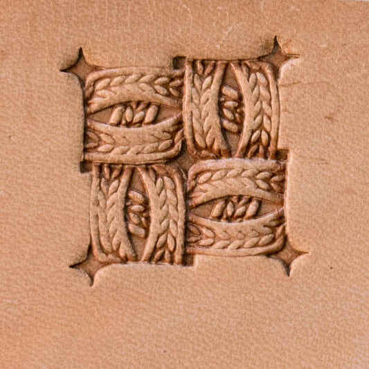 LT825 Basket Weave Leather Stamping Tool for Professional Crafters – Braided Squares Basket Weave 22x20mm (13/15" x 11/14")