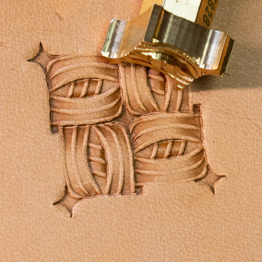 LT828 Basket Weave Leather Stamping Tool for Professional Crafters – Diamond Lines Basket Weave 22x20mm (13/15" x 11/14")