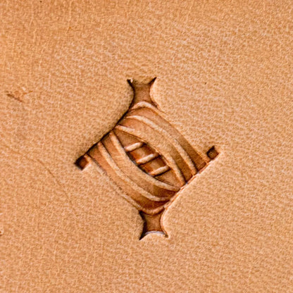 LT828 Basket Weave Leather Stamping Tool for Professional Crafters – Diamond Lines Basket Weave 22x20mm (13/15" x 11/14")