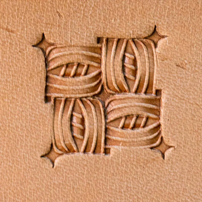 LT828 Basket Weave Leather Stamping Tool for Professional Crafters – Diamond Lines Basket Weave 22x20mm (13/15" x 11/14")
