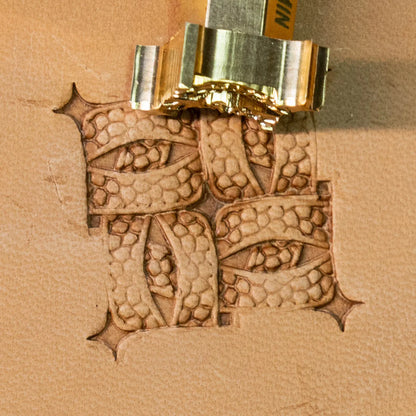 LT829 Basket Weave Leather Stamping Tool for Professional Crafters – Scaled Eye Basket 22x20mm (13/15" x 11/14")