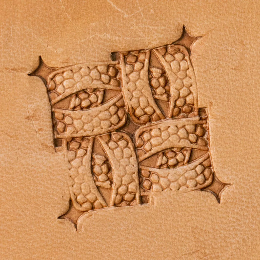 LT829 Basket Weave Leather Stamping Tool for Professional Crafters – Scaled Eye Basket 22x20mm (13/15" x 11/14")