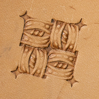 LT830 Basket Weave Leather Stamping Tool for Professional Crafters – Scaled Eye Basket 22x20mm (13/15" x 11/14")