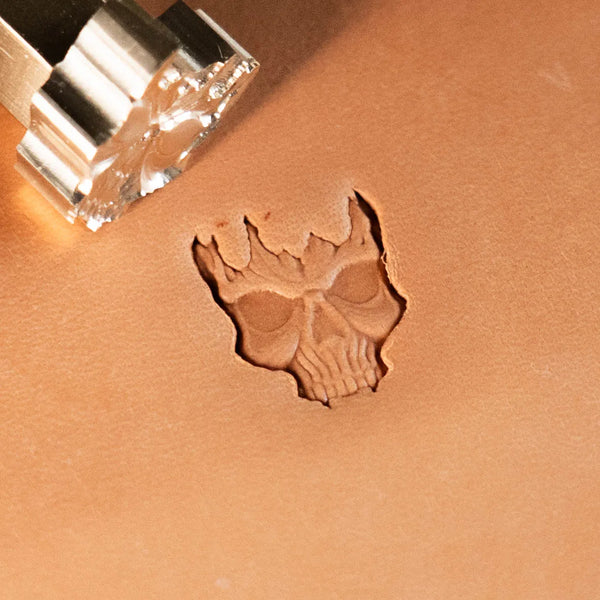 Skull Leather Stamp – Flaming