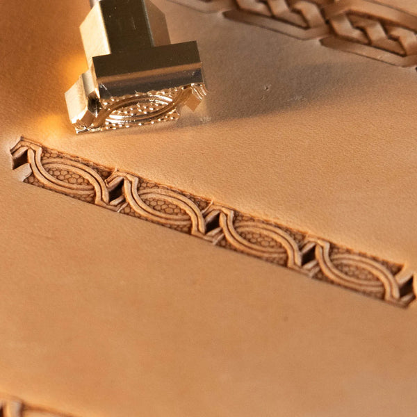 Geometric Leather Stamp – Interlinked Ovals