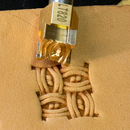 LT820 Basket Weave Leather Stamping Tool for Professional Crafters – Interlaced Basket Weave 11x11mm (7/16" x 7/16")