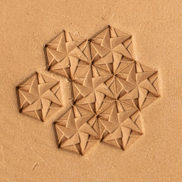 Geometric Leather Stamp – Star Mosaic