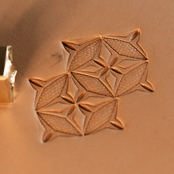 Geometric Leather Stamp – Honeycomb Texture
