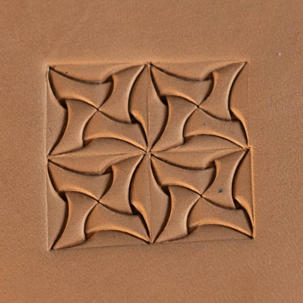 Geometric Leather Stamp – Pinwheel