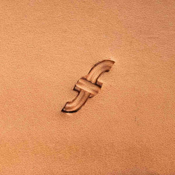 Basket Weave Leather Stamp – Curved Line