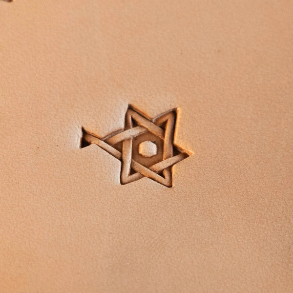 Geometric Leather Stamp – Interlocking Stars