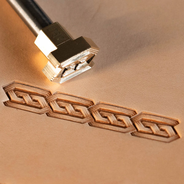 Geometric Leather Stamp – Chain Link