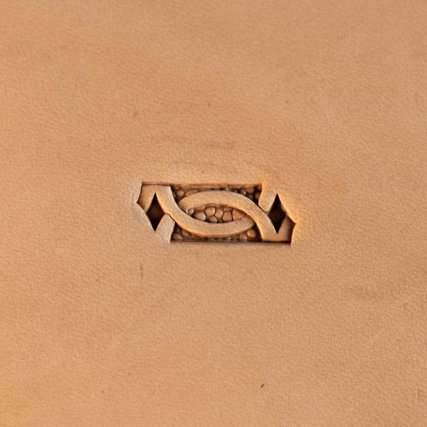 Geometric Leather Stamp – Oval Accent