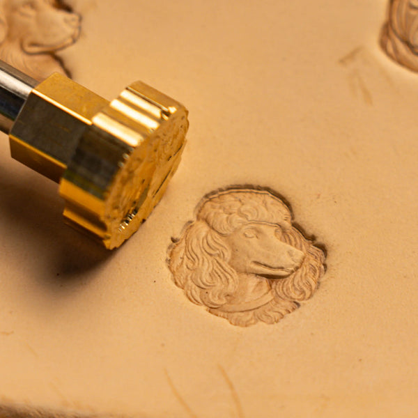 Dog Leather Stamp – Curly Poodle