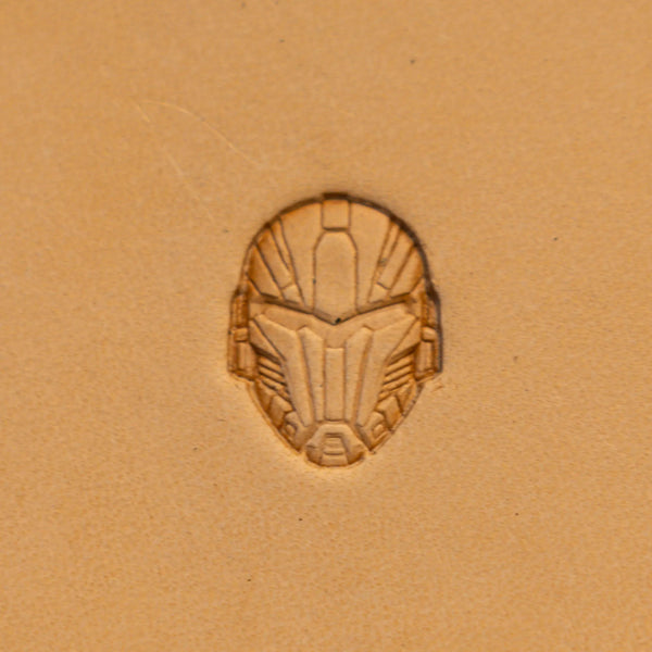 Pattern Leather Stamp – Futuristic Mask