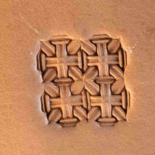 Geometric Leather Stamp – Cross Tiles