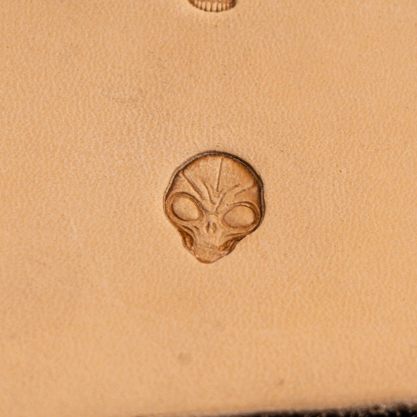 Skull Leather Stamp – Alien Head