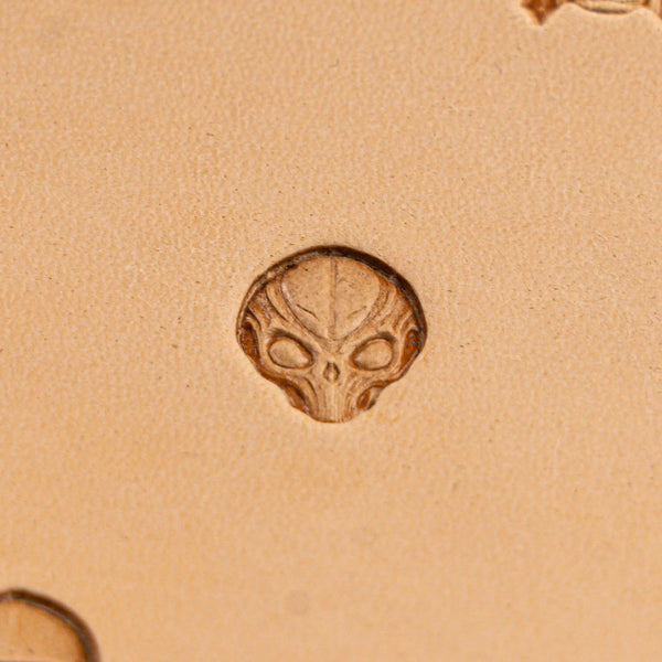 Skull Leather Stamp – Alien Head